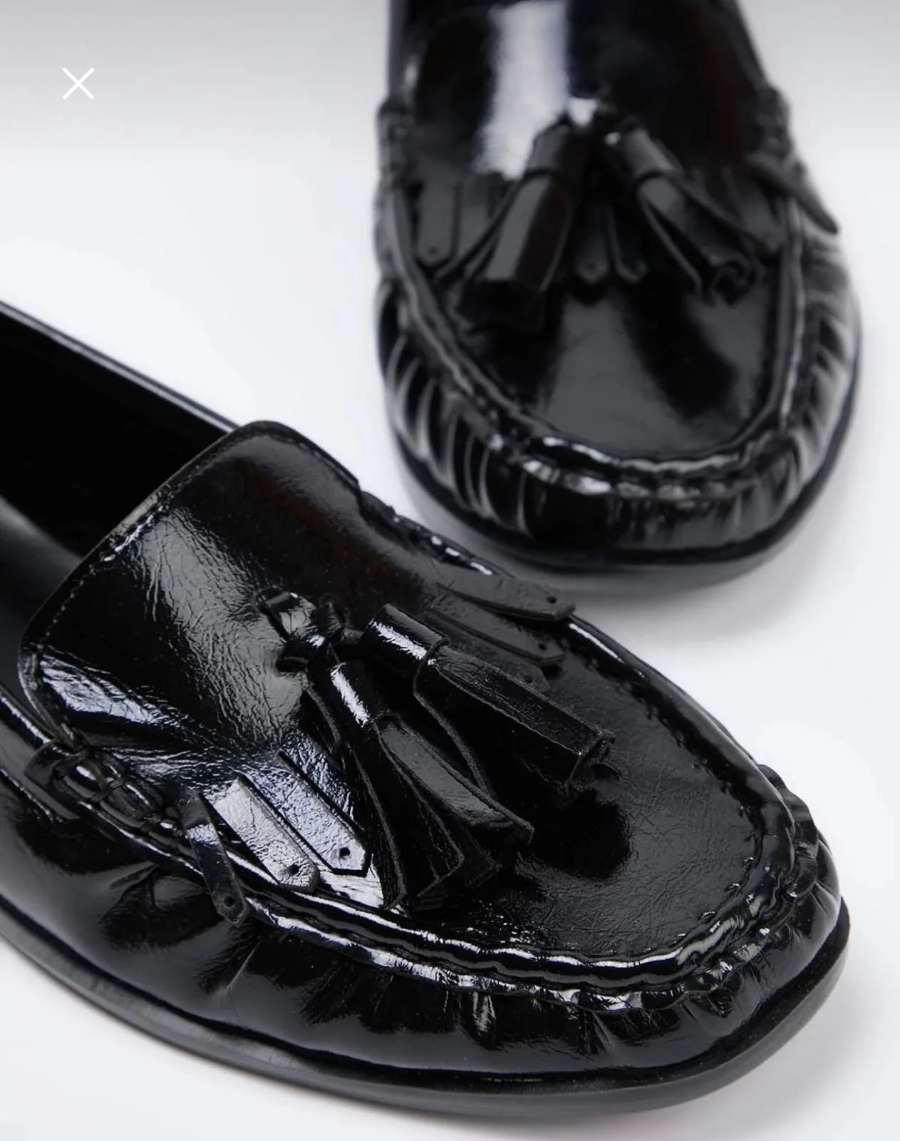 Women's Casual Slip-On Shoes - 8-Pair Carton - Color: Black, Color Types: Wrinkled Patent Leather - Image 2 of 2