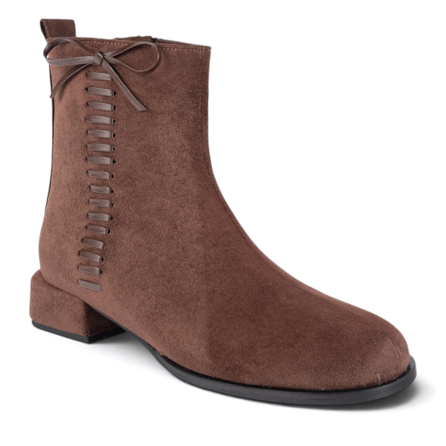 Women's Winter Heeled Ankle Boots (8 Pairs) - Color Types: Suede, Color: Brown - Image 2 of 5