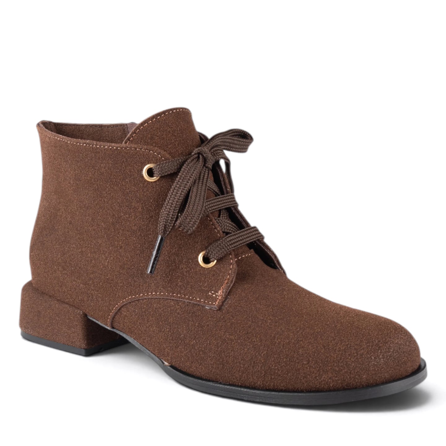 Women's Winter Heeled Ankle Boots – 8-Pair Carton - Color Types: Suede, Color: Brown - Image 2 of 5