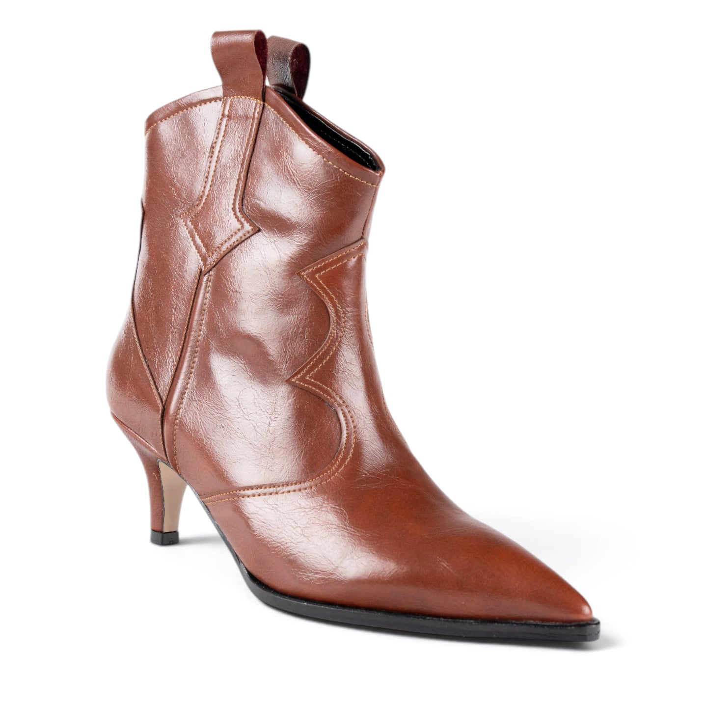 Women's Winter Cowboy Boots in Tan - 8 Pairs - Color Types: Leather, Color: Tan - Image 2 of 6