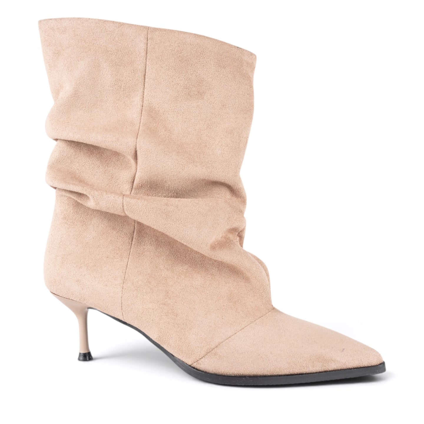 Women's Black Zipper Heeled Ankle Boots - Color: Black, Color Types: Leather - Image 1 of 6