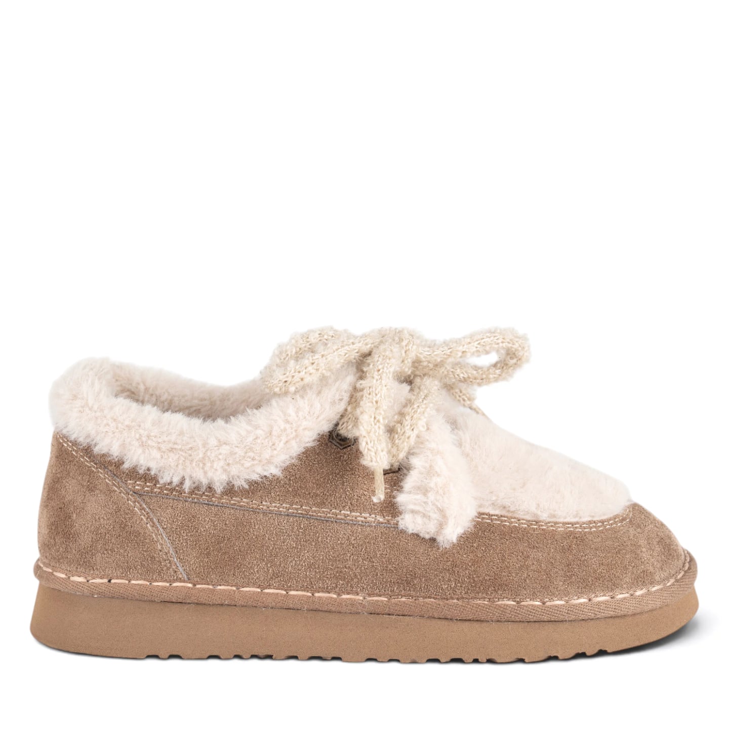 Women's Genuine Leather Winter UG Boots - Color: Beige, Color Types: Suede - Image 1 of 4