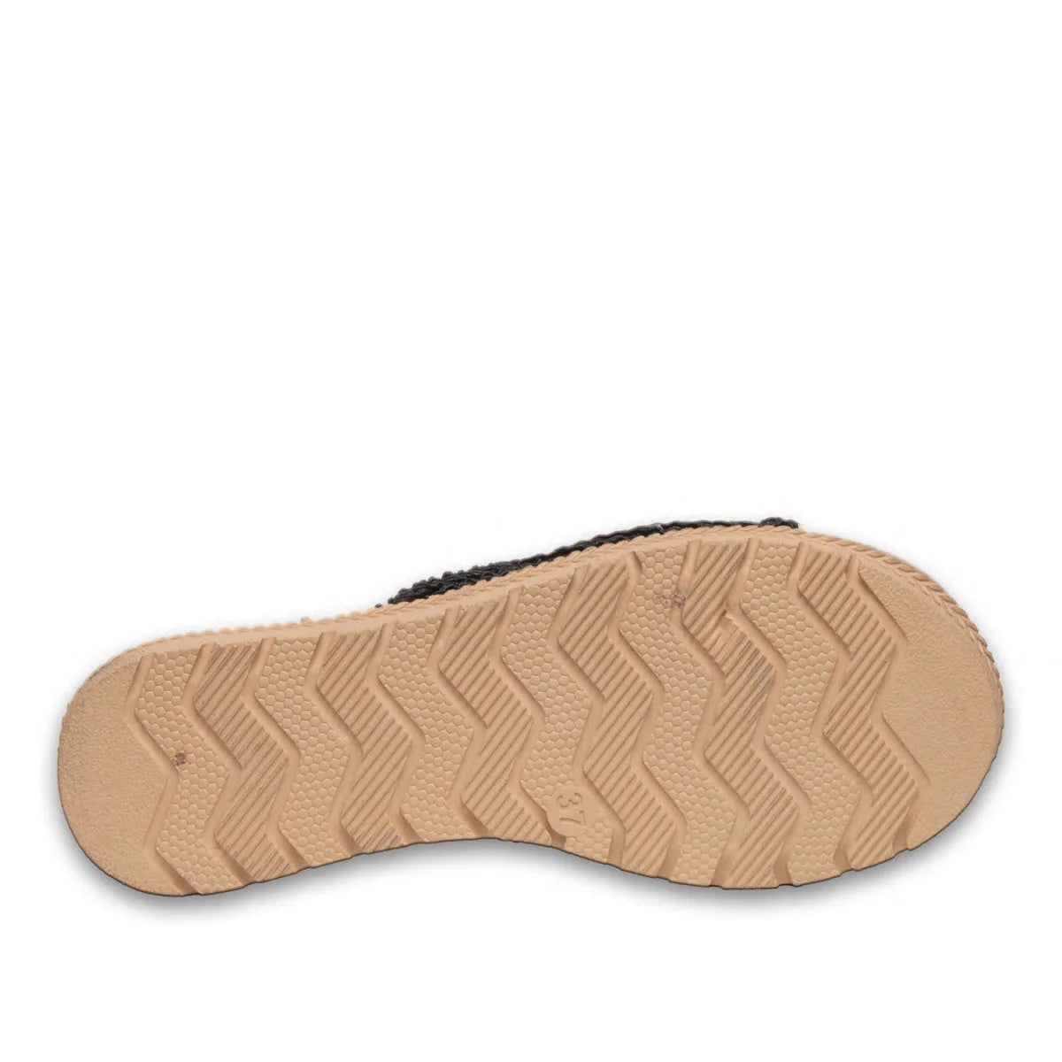 Wholesale Black Open Knit Women's Summer Flat Sandals - Synthetic Leather - Color: Black, Color Types: Knitted - Image 4 of 4