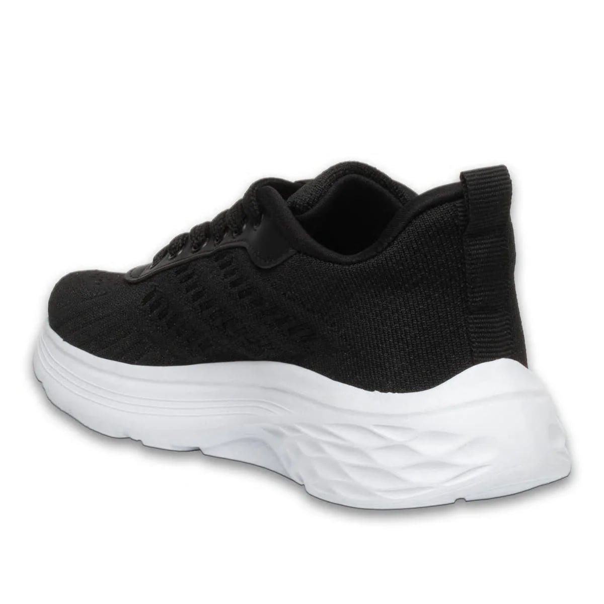 Черно-белые текстильные спортивные кроссовки на шнурках - Типы цветов: Ткань, Цвет: Черно-белый - Фото 3 из 4