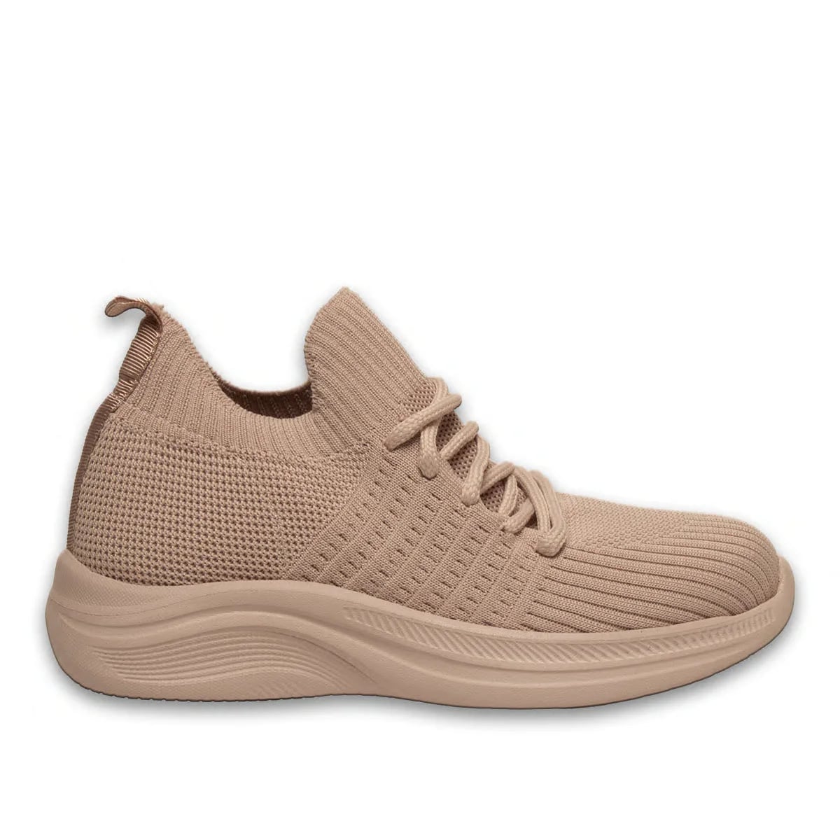 Pudra Kadın Spor Sneaker Gün Boyu Rahatlık – Toptan - Renk: Pudra - Fotoğraf 1 / 4