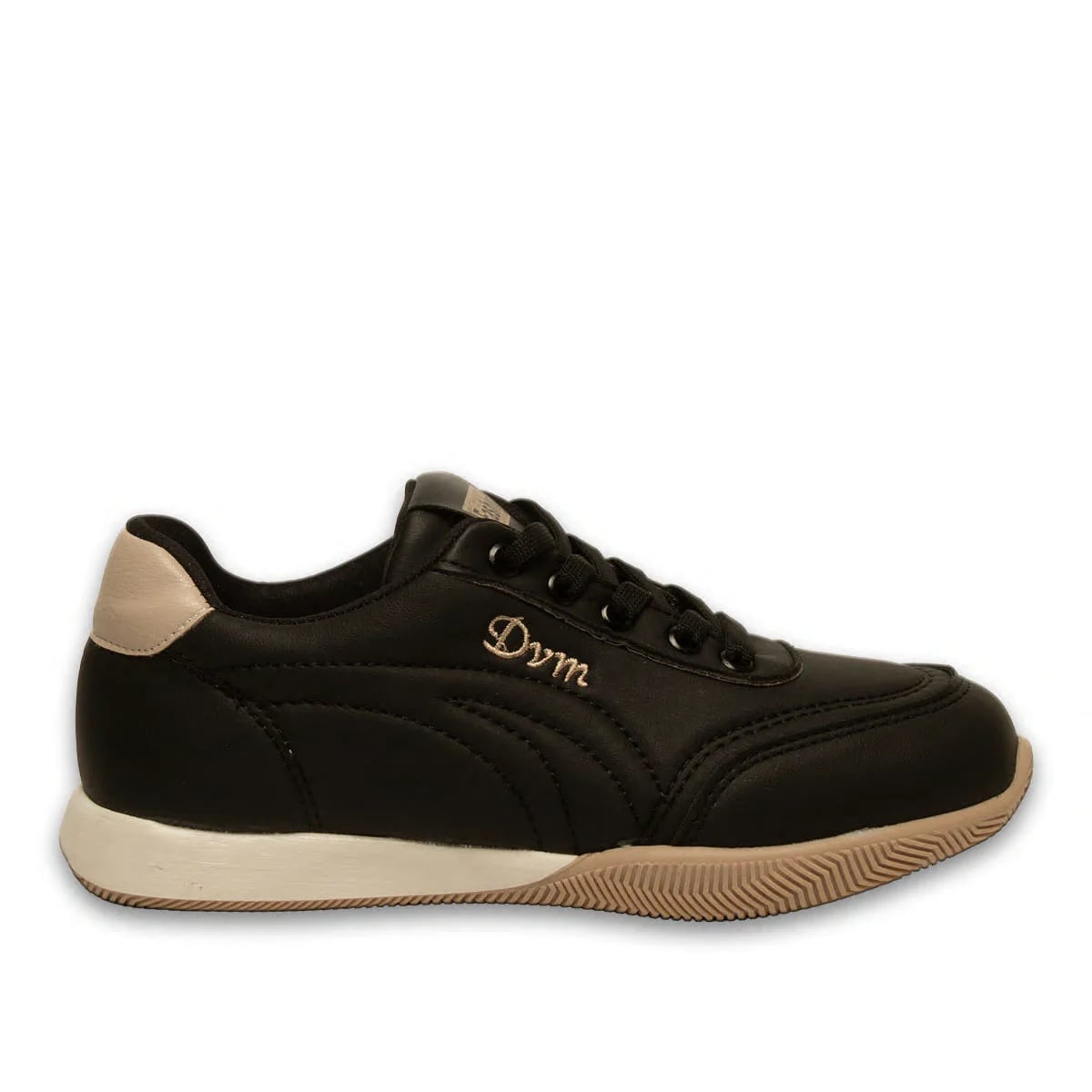 Siyah Bağcıklı Kadın Spor Sneaker – Günlük Kullanıma Uygun Rahat Model – Toptan - Renk: Siyah - Fotoğraf 1 / 4