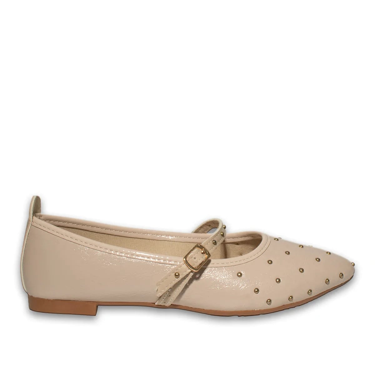 Women's Textured Crinkle Ballet Flats (8-Pair Carton) - Color: Beige, Color Types: Wrinkled - Image 1 of 4