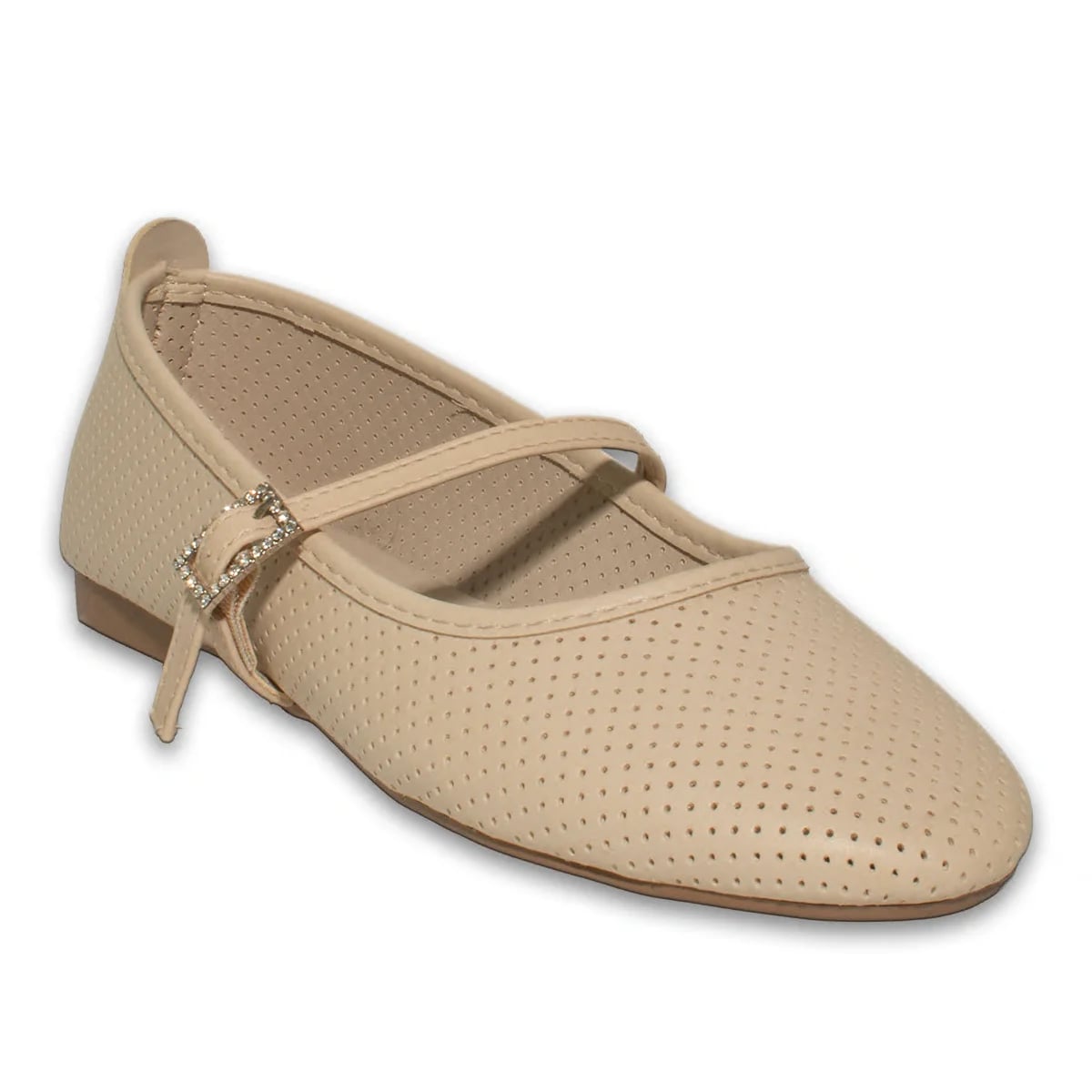Klassische Damen Ballerinas im 8-Paar-Karton - Farbe: Beige, Farbenarten: Leder - Foto 2 / 4