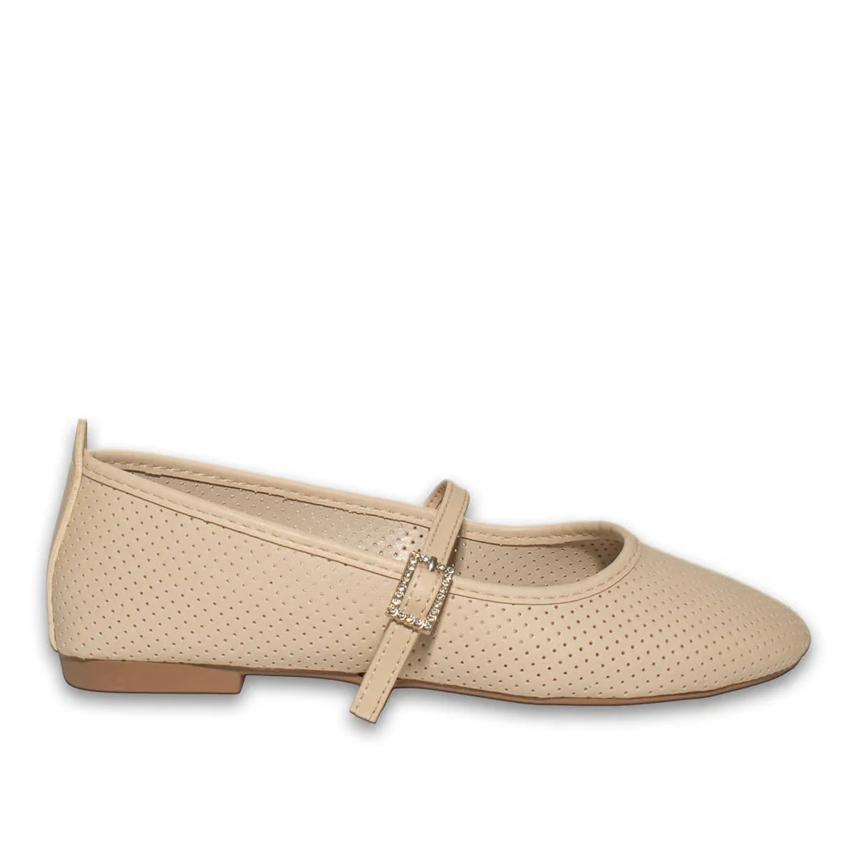 Klassische Damen Ballerinas im 8-Paar-Karton - Farbe: Beige, Farbenarten: Leder - Foto 1 / 4