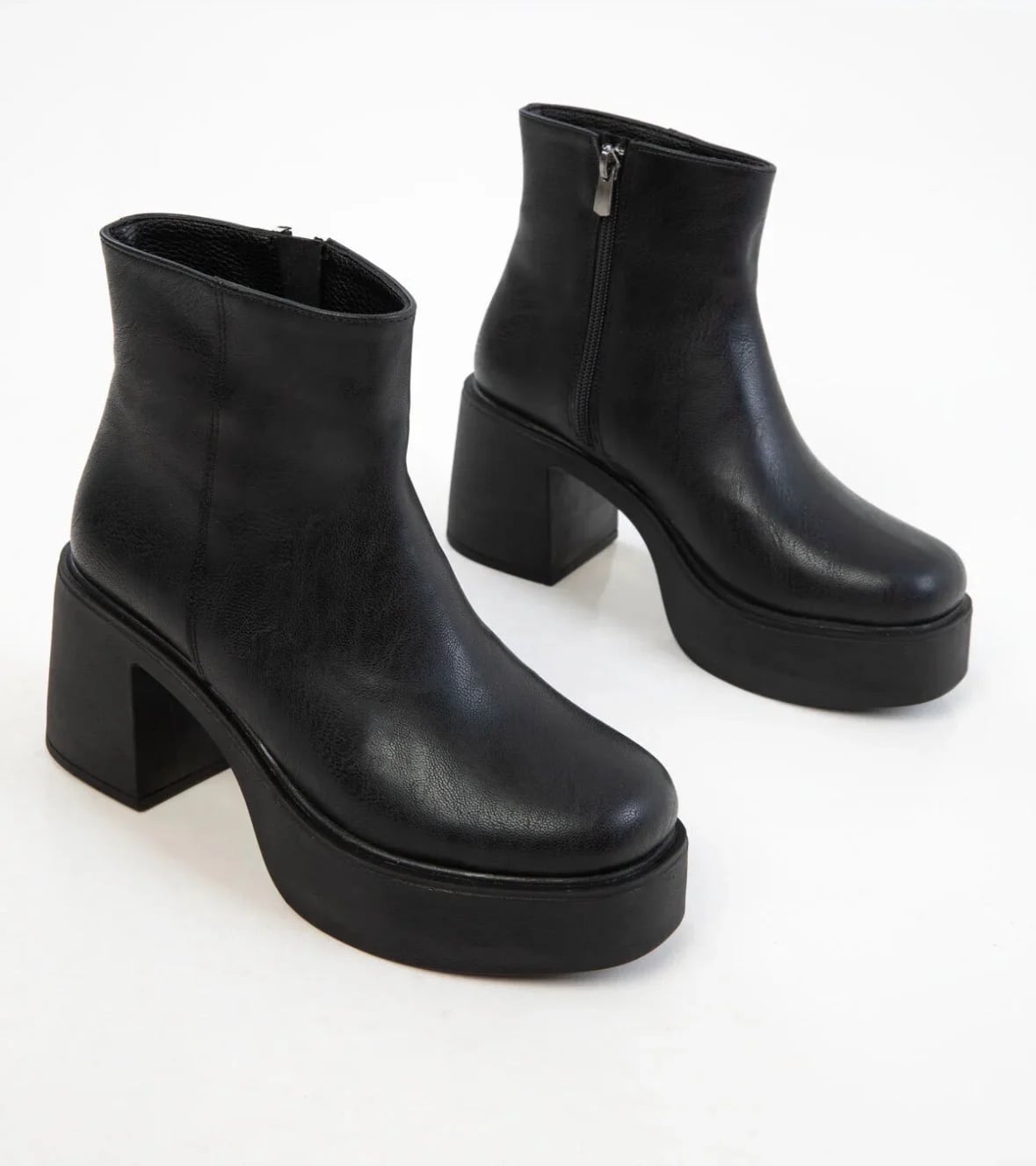 Women's Winter Wedge Ankle Boots – 8-Pair Carton - Color: Black, Color Types: Leather - Image 1 of 5